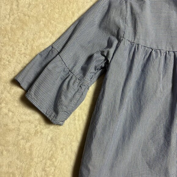 Scotch and Soda Womens Button‎ Down Blouse Size M Nautical Blue Striped Sailor - Picture 9 of 14